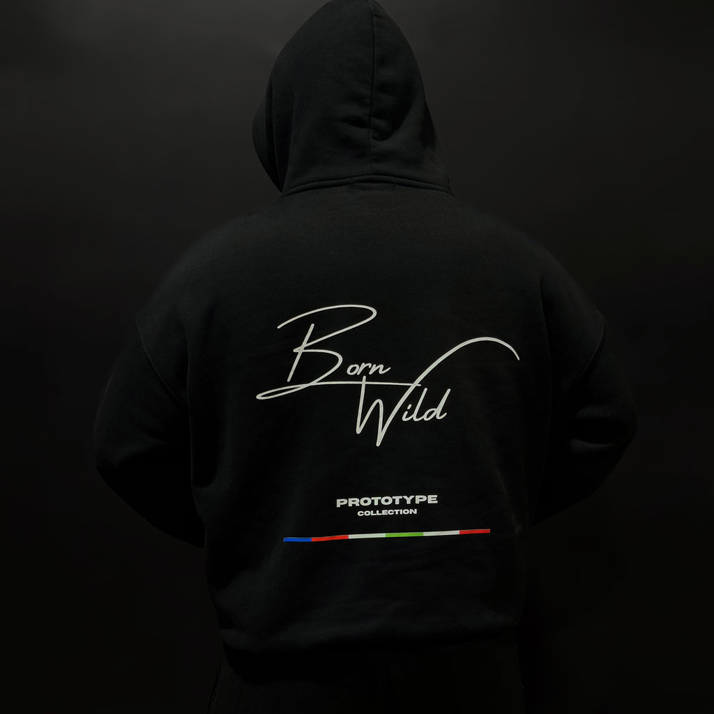 PROTOTYPE HOODIE BORN WILD - ONYX